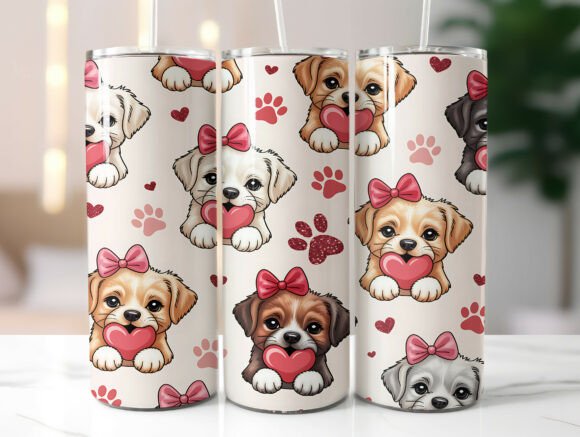 20oz Cute Puppy Love Heart Tumbler Wrap Review
