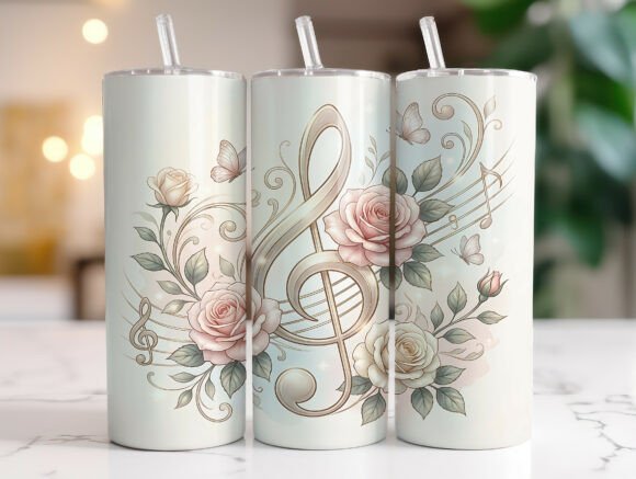 20oz Floral Music Notes Skinny Tumbler Review