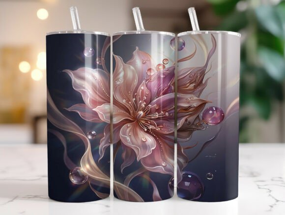 Abstract Luminous Floral Bubble Tumbler Review