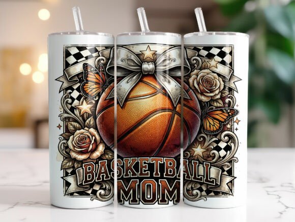 Basketball Mom 20 Oz Tumbler Wrap PNG Review