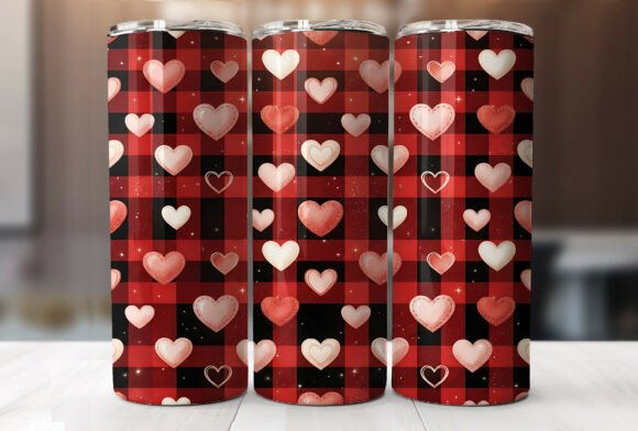 Buffalo Plaid Hearts Valentine Tumbler Review