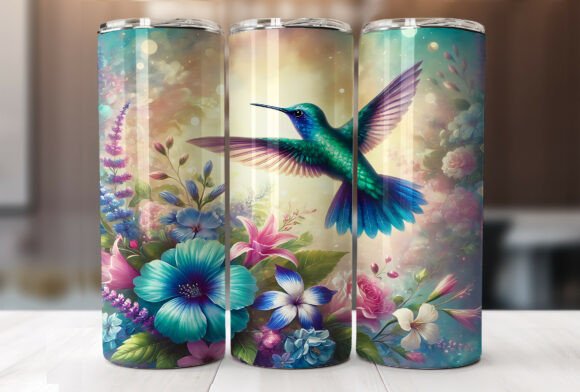 Colorful Hummingbird Flower Tumbler Wrap Review