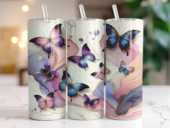 Elegant Butterfly Marble Tumbler Wrap Review