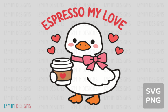 Espresso My Love Cute Goose SVG PNG Review