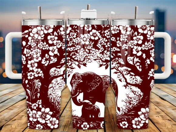 Floral Elephant Scene 40oz Tumbler Review