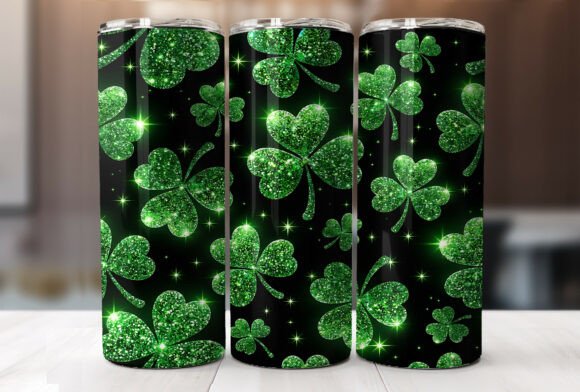 Glitter Shamrock St. Patrick s Tumbler Design Review