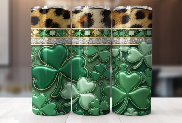 Leopard Shamrock Glam 20oz Tumbler Wrap Review