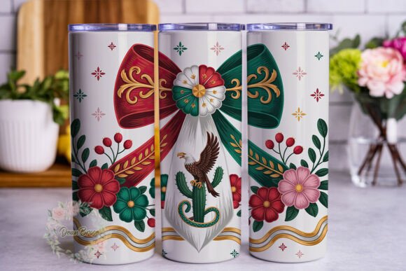 Mexican Flag Bow Floral 20oz Tumbler Review