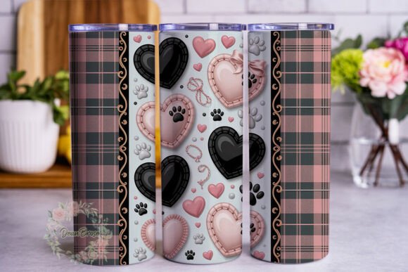 Pink Black Hearts Plaid 20oz Tumbler Review