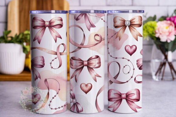 Pink Bows Hearts 20oz Tumbler Wrap Review