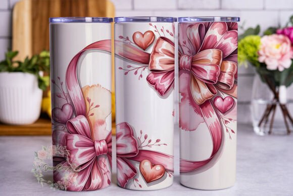 Pink Bows Hearts Watercolor 20oz Tumbler Review