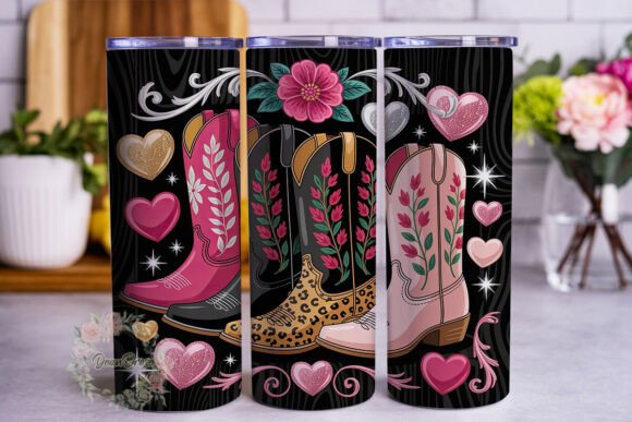 Pink Western Boots Glam 20oz Tumbler Review