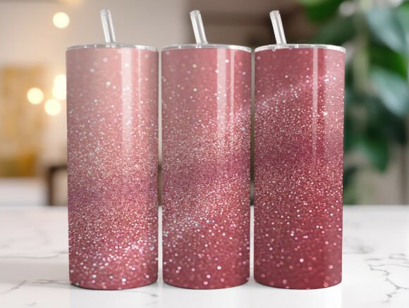 Rose Gold Pink Glitter 20oz Tumbler Wrap Review