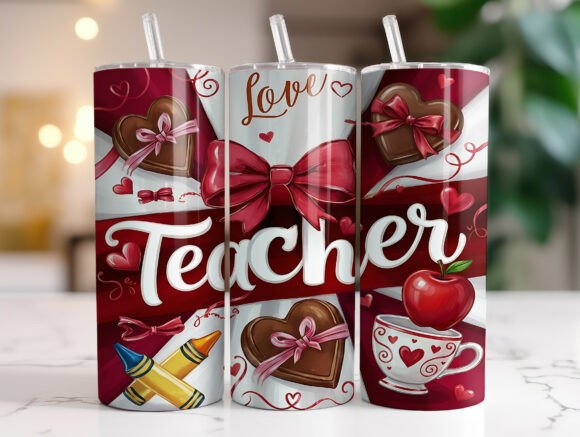 Teacher Valentine 20oz Tumbler Wrap Review