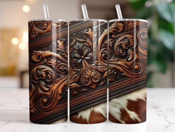 Tooled Leather Cowhide 20oz Tumbler Wrap Review