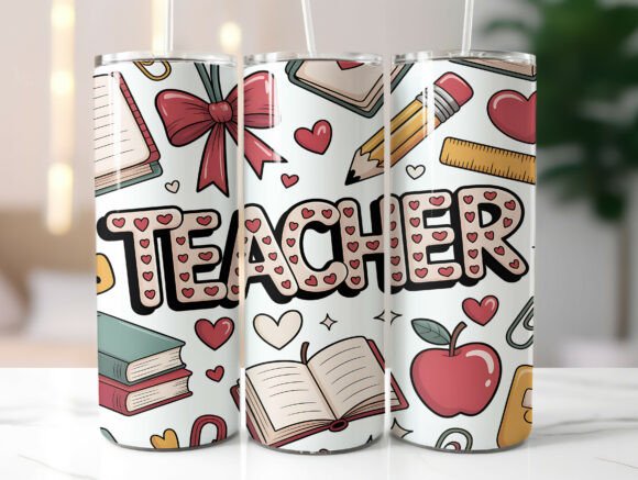Valentine Teacher Love 20oz Tumbler Wrap Review