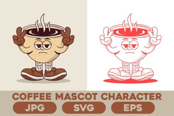 Vintage Coffee Cup Mascot Character Review