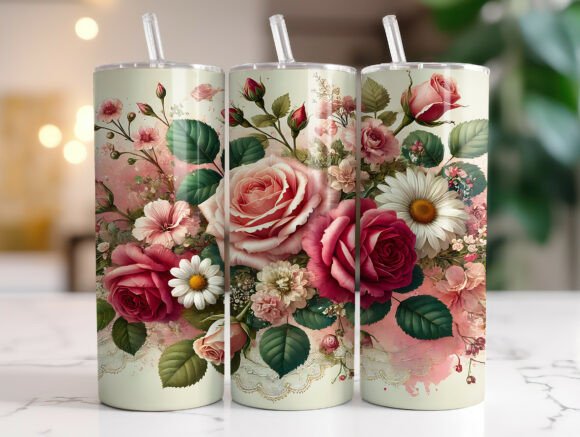 Vintage Rose Floral Valentine Tumbler Review