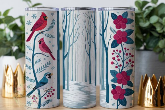 Winter Cardinal Aurora 20oz Tumbler Wrap Review